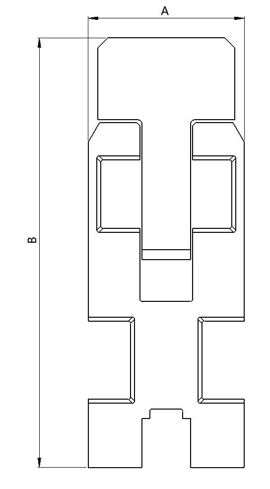 伸缩货叉行程轨迹